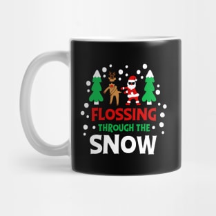 Flossing Santa Flossing Reindeer Mug